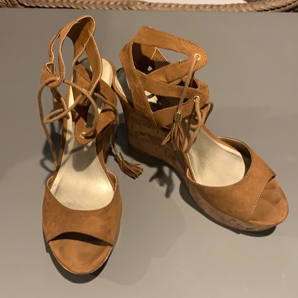 Wedge Ankle Tied Sandals